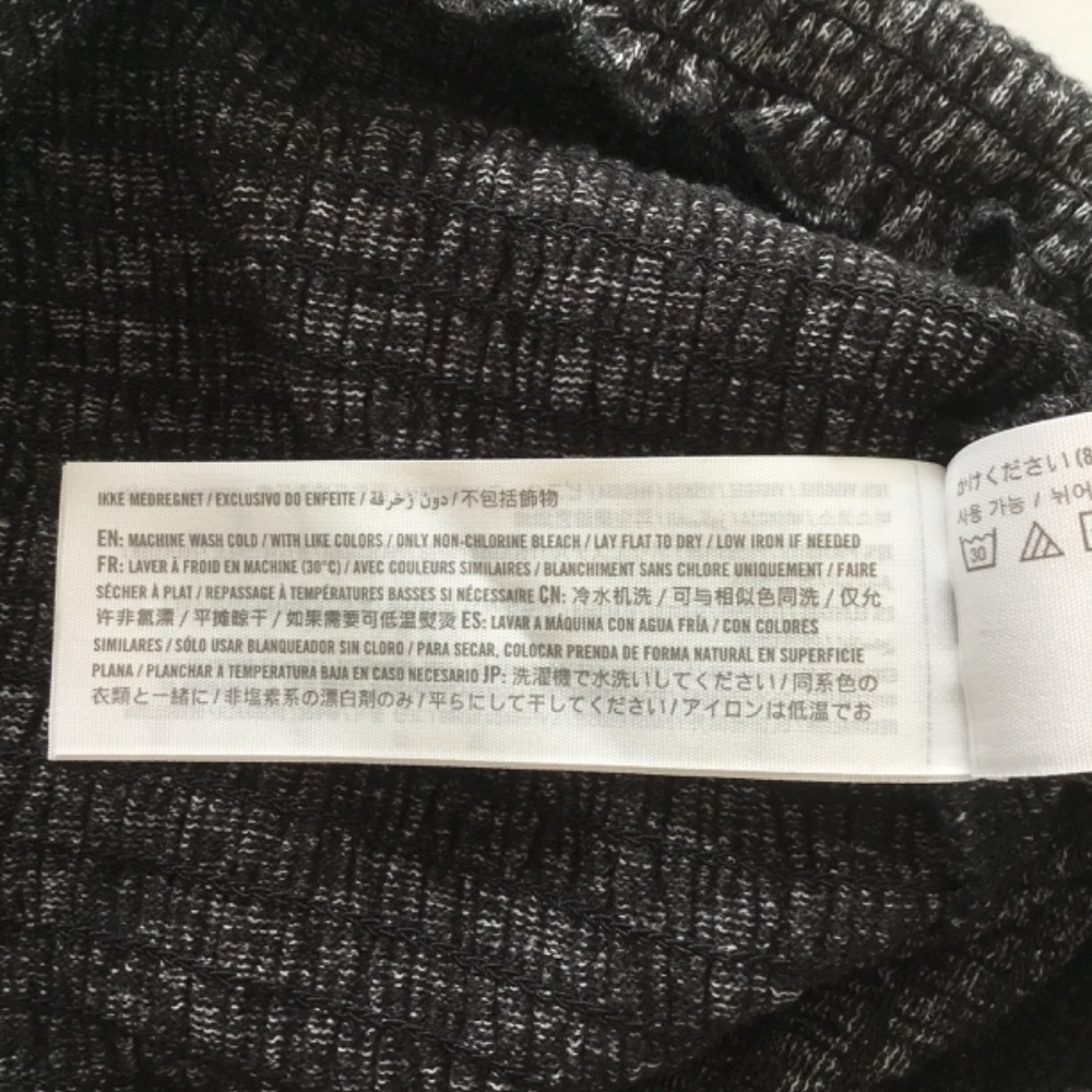 Hollister California Ladies Crop Pullover Top Black/ Gray Size L - Picture 6 of 6